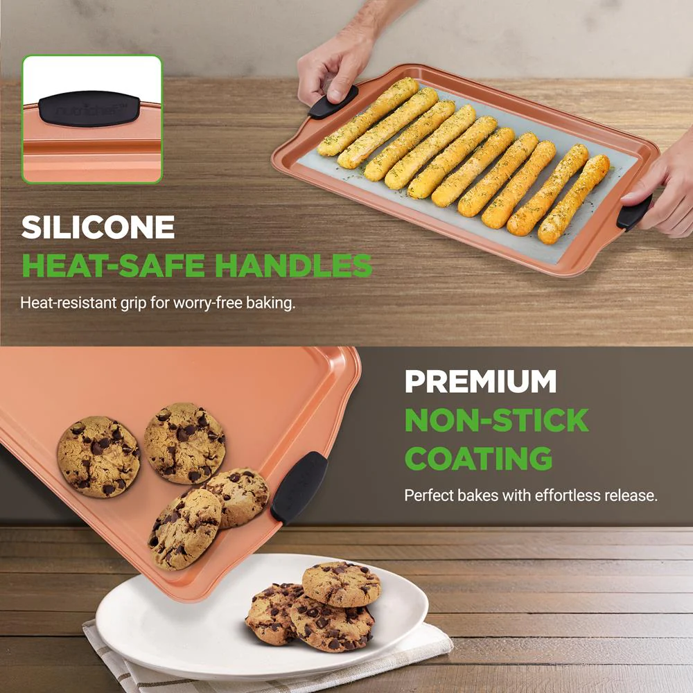5-Piece Non-Stick Baking Pan Set, Stackable Carbon Steel, Easy Clean - Image 6
