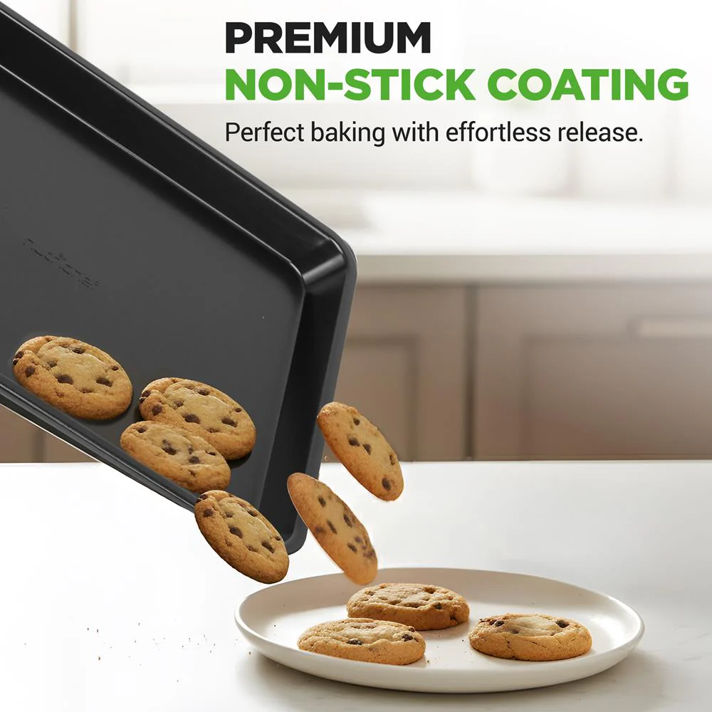 Stackable Non-Stick Bakeware Set, Easy Release Carbon Steel, Black - Image 6