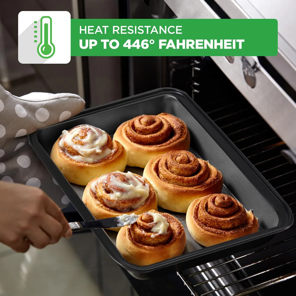 10-Piece Nonstick Bakeware Set - Easy Release Carbon Steel, Gray - Image 5