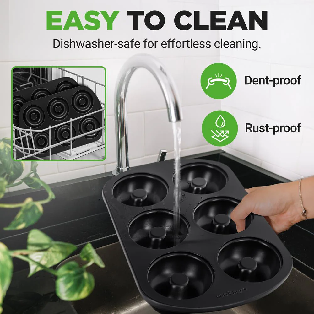 Nonstick Donut Pans 2-Pack, Easy Clean Carbon Steel, Oven Safe 450¬8F - Image 4