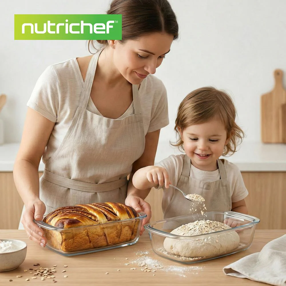 4-Piece Glass Loaf Pan Set, Airtight, High Borosilicate, Clear - Image 7