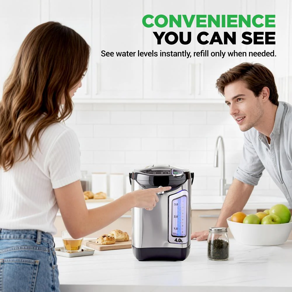 Electric Water Boiler - Instant Heating, 4L Stainless Steel, Auto Shut Off - Image 4