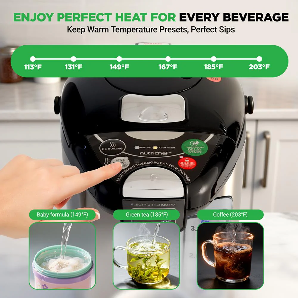 Digital Water Boiler 3L - Instant Heating, LCD Display, Stainless Steel - Image 3