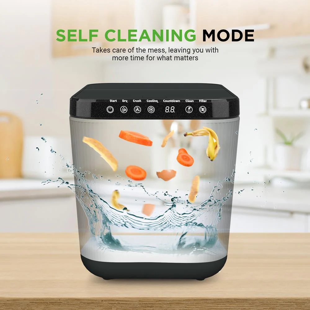 3L Electric Kitchen Composter - Efficient Waste Breakdown, Grey - Image 3