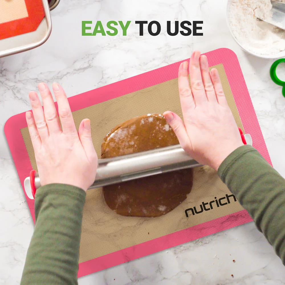 Silicone Baking Mats - Nonstick Reusable Food-Grade - Pink - Image 6