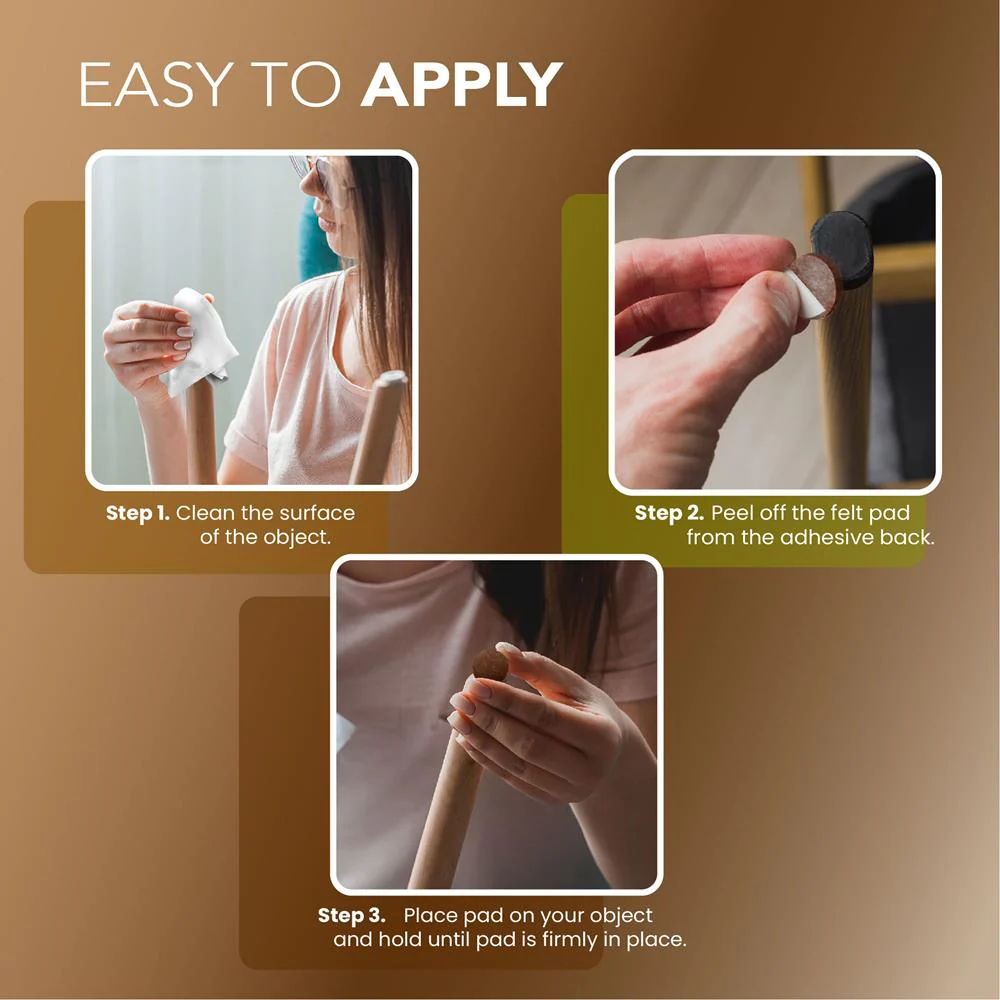 Felt Furniture Pads 45-Pack, Protect Floors, Anti-Scratch, Easy Install - Image 6