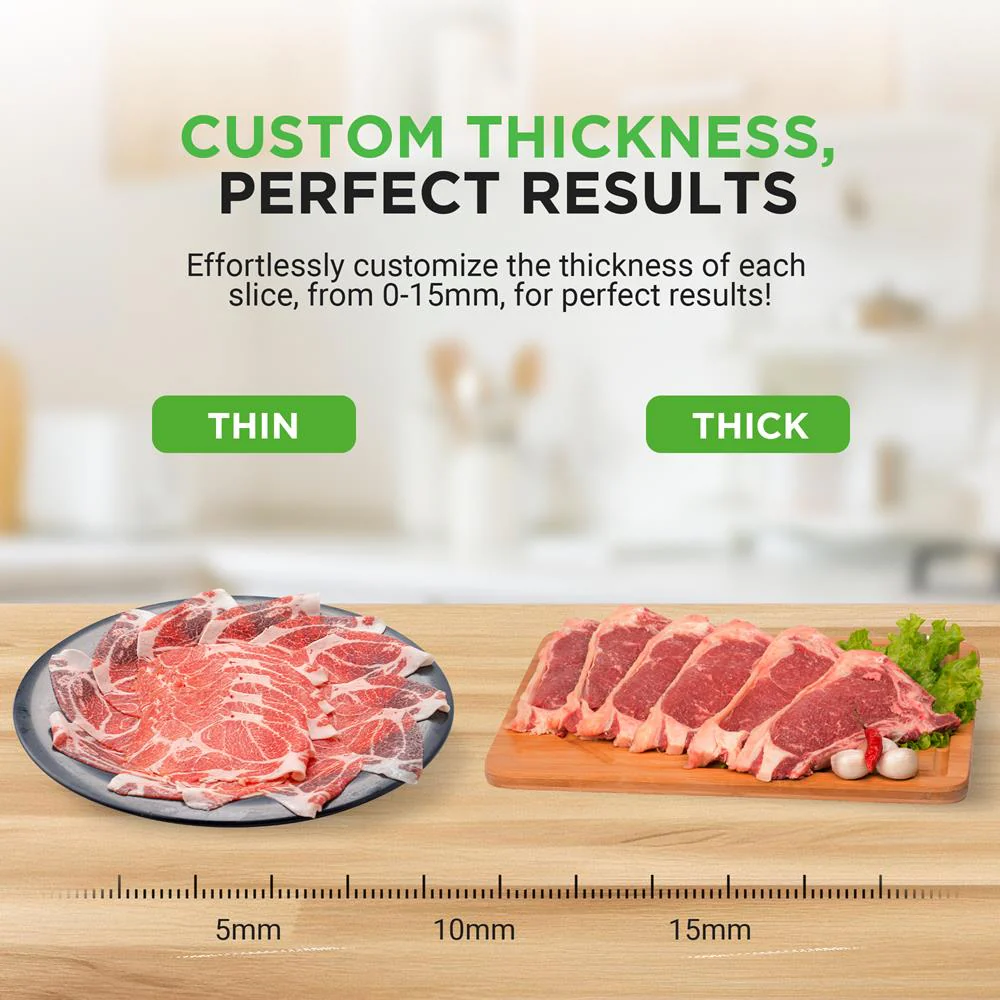 Electric Meat Slicer 200W Adjustable Stainless Steel Blade - Image 4