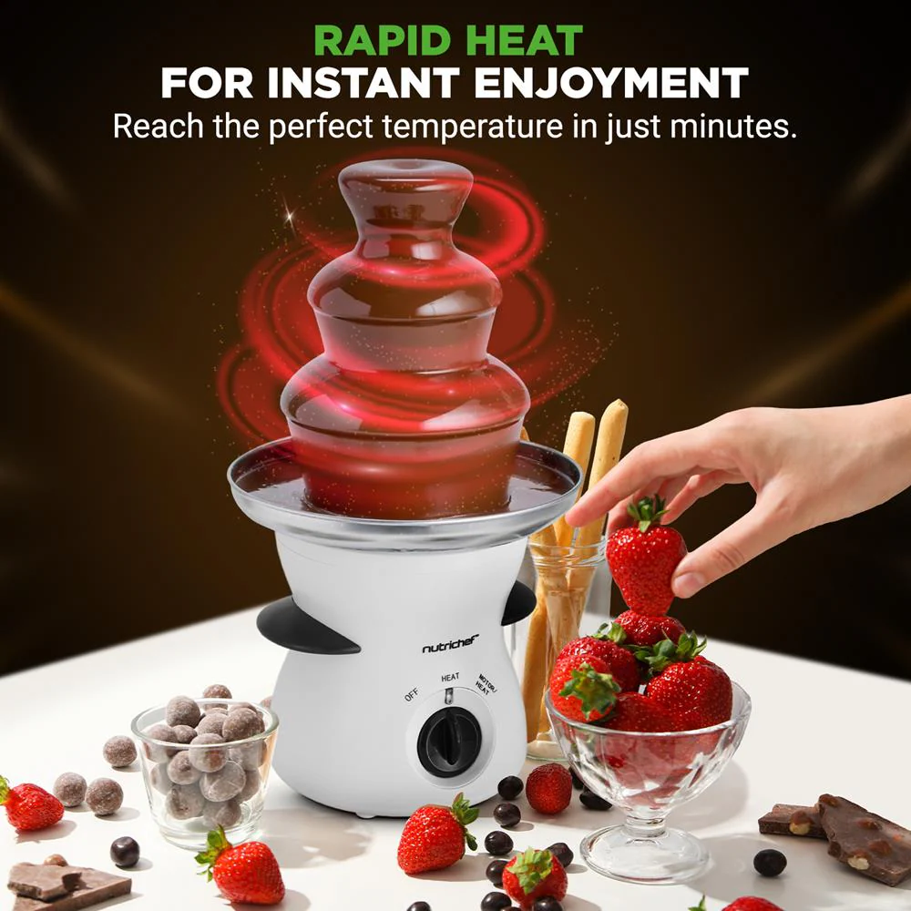 3-Tier Chocolate Fondue Fountain, 16oz Stainless Steel, Easy Clean - Image 5