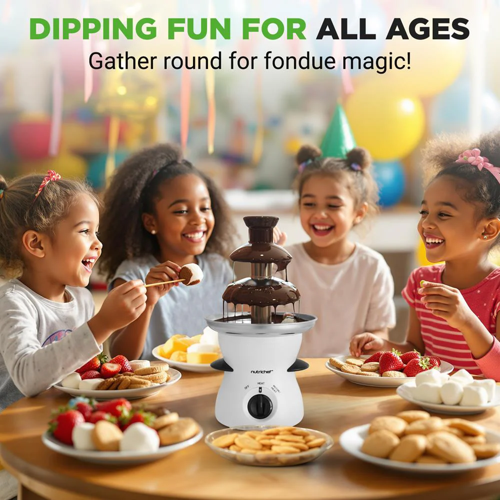 3-Tier Chocolate Fondue Fountain, 16oz Stainless Steel, Easy Clean - Image 6