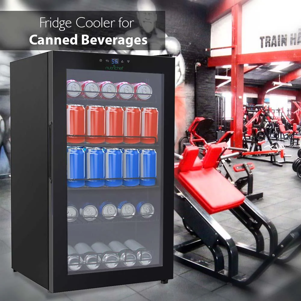 Compact Beverage Fridge Cooler - Can Beverage Chiller Refrigerator (132 Can Capacity) - Image 6