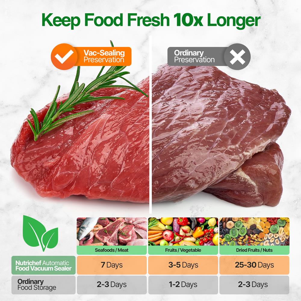 Food Vacuum Sealer - Extend Shelf Life, High Suction, Silver - Image 7