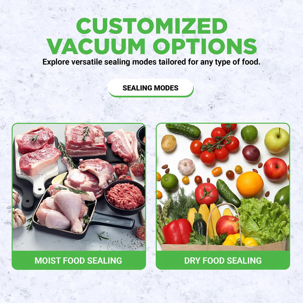 Automatic Food Vacuum Sealer - Electric Air Sealing Preserver System With Reusable Vacuum Food Bags (Stainless Steel) - Image 4
