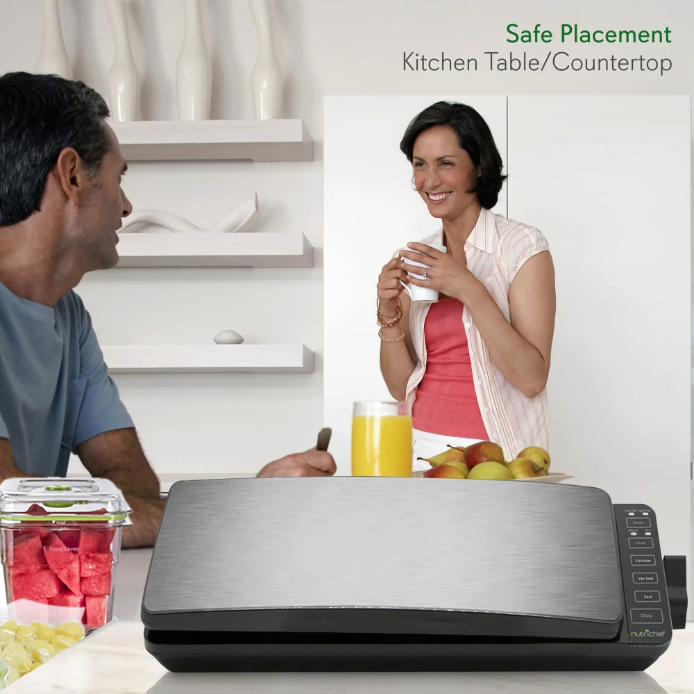 Automatic Food Vacuum Sealer - Electric Air Sealing Preserver System With Reusable Vacuum Food Bags (Stainless Steel) - Image 9